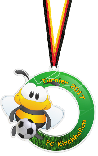 Football Bee Medal in 60mm